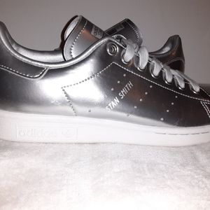 Adidas Stan Smith Metallic Silber - Size 8.5